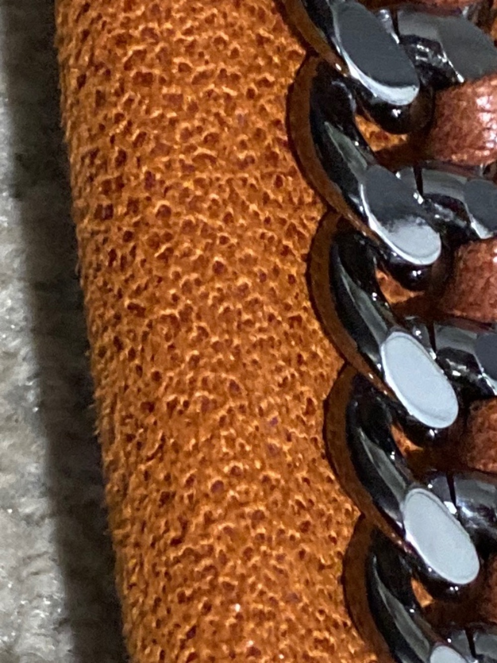 Stella McCartney Falabella Orange Shaggy Deer Chain Tote Bag - Picture 4 of 8